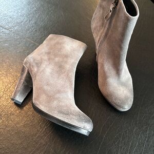 n.d.c Gray Suede Ankle Bootie